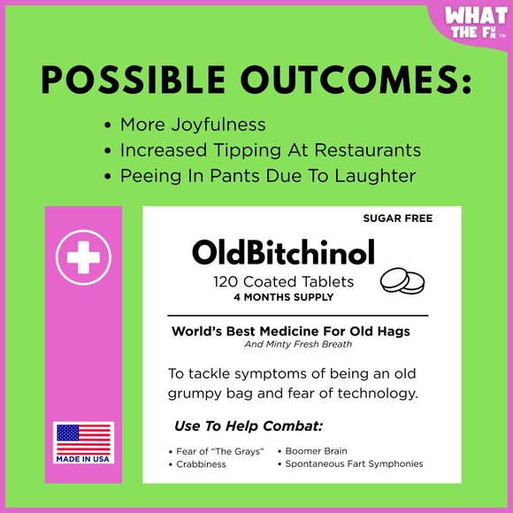 Novelty Prank Medicine Box OldBitchinol Funny Prescription Gag Gift Exchange - Picture 5 of 6